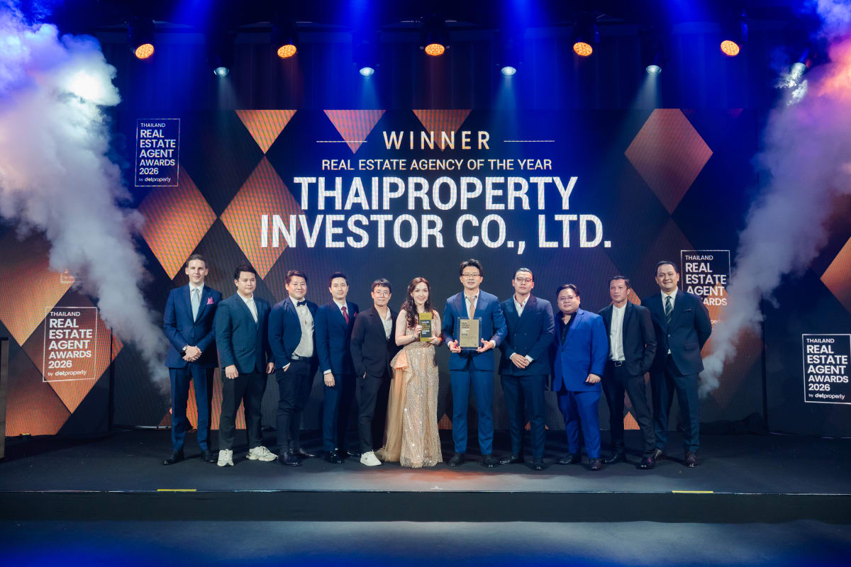 ThaiPropertyInvestor Co., Ltd. receiving Real Estate Agency of the Year 2026 at the Thailand Real Estate Agent Awards 2026