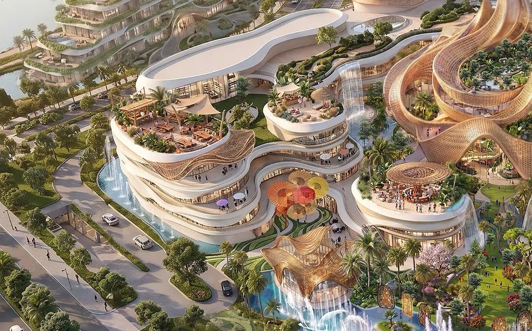 Conceptual design of ICONPHUKET terraces and fountains beside Thepkasattri Road in Thalang