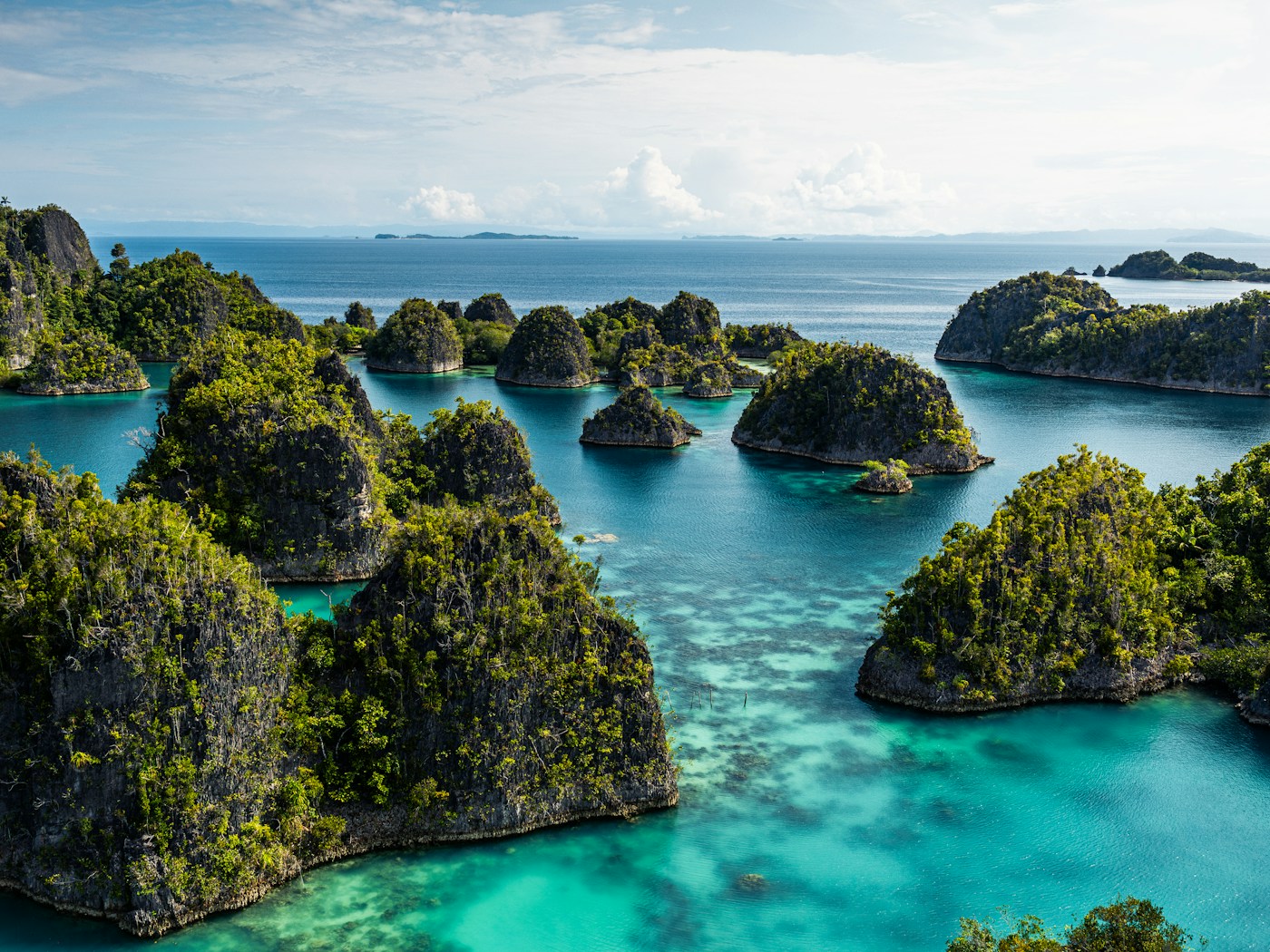 Karst islands and lagoons in Raja Ampat, West Papua, Indonesia